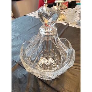 5th Avenue Lead Crystal Heart Candy Dish